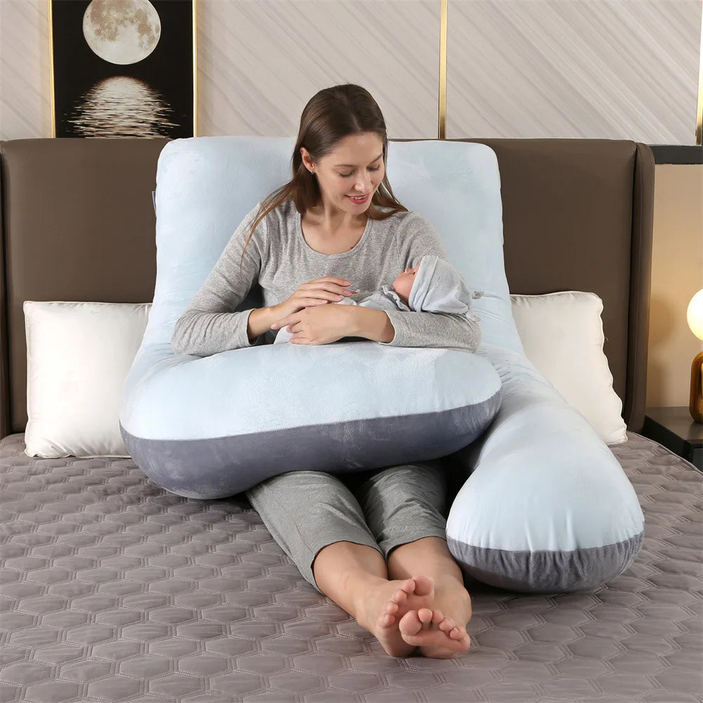 PANGDUBE Pregnancy Pillow 130*70cm Sleeping Waist Pillow for Pregnant Women Nursing Pillow Breastfeeding Cushion for Women