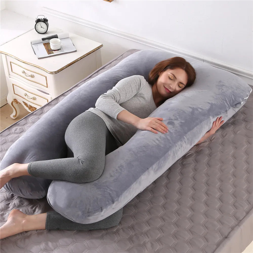 PANGDUBE Pregnancy Pillow 130*70cm Sleeping Waist Pillow for Pregnant Women Nursing Pillow Breastfeeding Cushion for Women