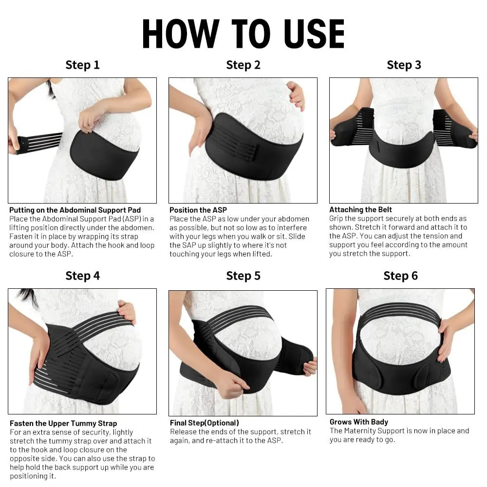 Pregnant Women Support Belly Band Back Clothes Belt Adjustable Waist Care Maternity Abdomen Brace Protector Pregnancy